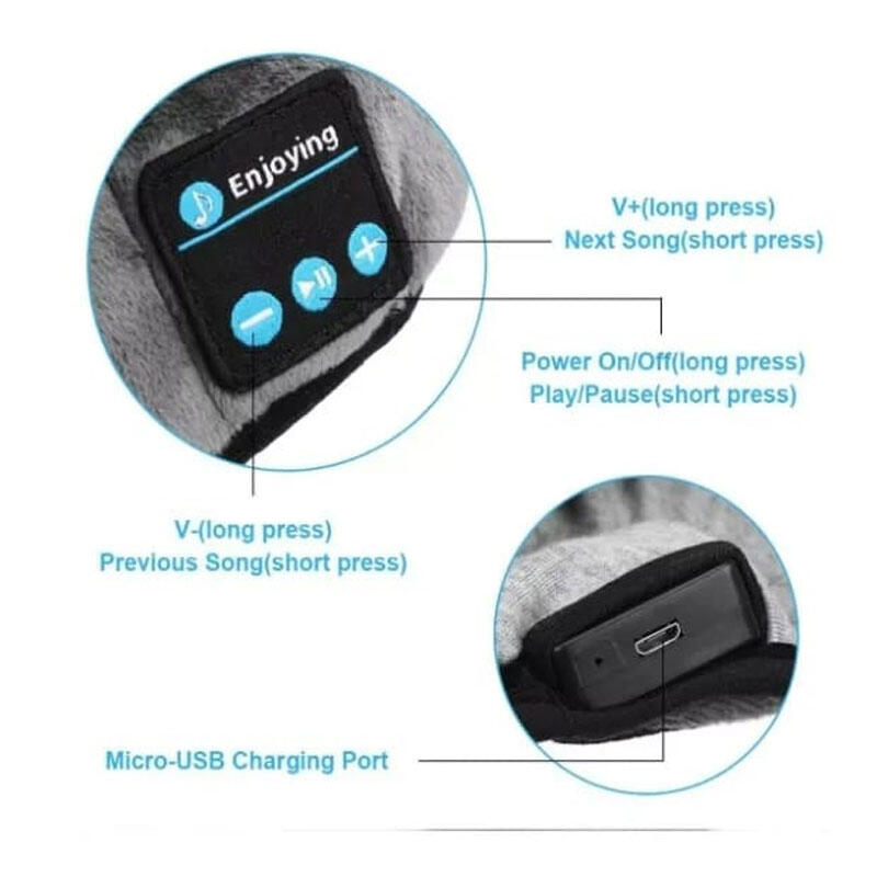 O Segredo do Sono Perfeito: Máscara com Alto-Falantes Invisíveis + Bluetooth 5.0