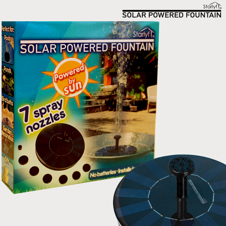AquaFlow Solar – Fonte Flutuante 100% Energia Solar | 7 Jatos Intercambiáveis