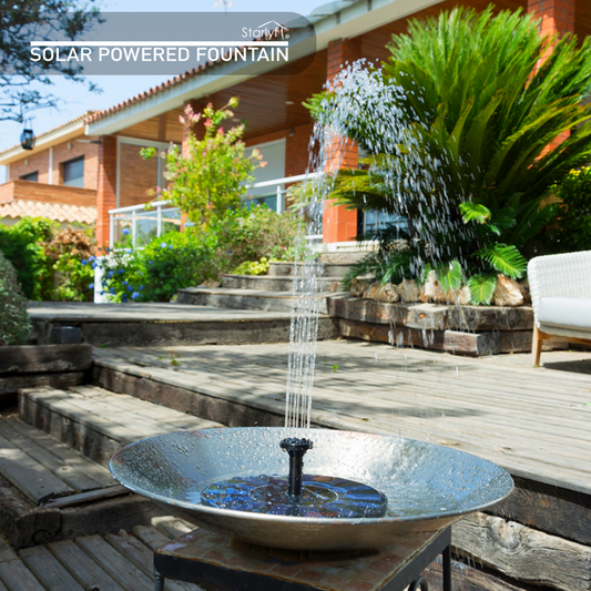 AquaFlow Solar – Fonte Flutuante 100% Energia Solar | 7 Jatos Intercambiáveis